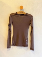 BLUSA TULE BASIC MARROM