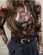 BLUSA TULE COGUMELOS