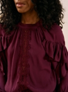 BLUSA OPEN BORDO MISTERY