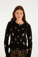 CARDIGAN TRICOT BORDADO SELVA DA NOITE