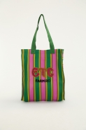 BOLSA TOTE RAFIA MULTICOLOR VERDE