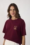 T-SHIRT SILK POSTAL VINHO OUTONO