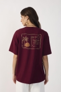 T-SHIRT SILK POSTAL VINHO OUTONO