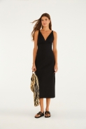 VESTIDO MIDI DECOTE V