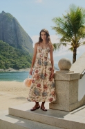 VESTIDO LONGO ALCAS FLORAL DELHI