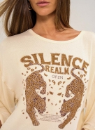 CAMISETA ESTAMPADA OPEN BEGE VIBES
