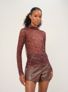 BLUSA TULE ESTAMPADO OPEN DESERT SHADOWS