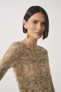 BLUSA TULE FRANZIDO ESTAMPA CAMINHOS