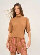 BLUSA OPEN MARROM PORTOBEL