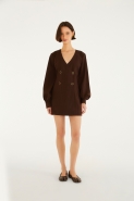 VESTIDO BLAZER CURTO RISCA DE GIZ