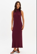 VESTIDO CANELADO BORDO