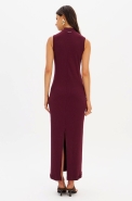 VESTIDO CANELADO BORDO