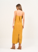 VESTIDO BORDADO OPEN AMARELO GOLDEN