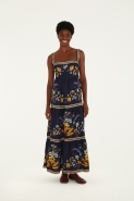 VESTIDO CROPPED FLORAL MAYE AZUL