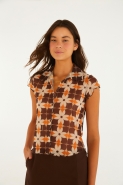 BLUSA TULE FLORAL GRAFICO