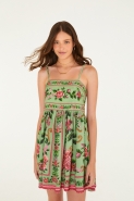 VESTIDO CURTO ALCINHA FLOR REALEZA