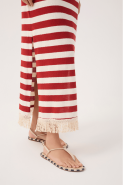 VESTIDO LONGO LISTRADO MALHA TRICOT LISTRADO