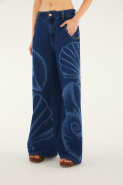 CALCA JEANS LASER MAXI CONCHA