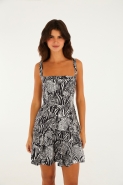 VESTIDO CURTO DANCA DE ZEBRA