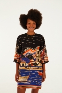 VESTIDO TSHIRT BIG LENCO PARATY