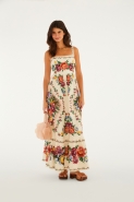 VESTIDO MIDI TAPETE DE FLOR