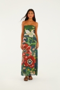 VESTIDO TULE FLORAL BELO