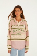CASACO CROPPED TRICOT LISTRA