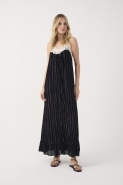 VESTIDO LONGO LUREX RENDA PRETO