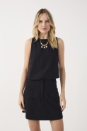 BLUSA LINHO ABOTOAMENTO PRETO