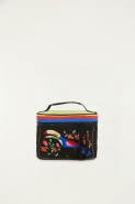 NECESSAIRE ME LEVA TROPICAL PRETA