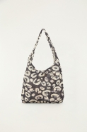 BOLSA MESH ONCA DECORADA PRETO