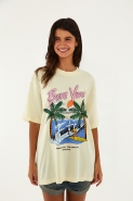 T SHIRT IPANEMA ONDA ETC AMARELO CREME
