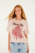 TSHIRT MEDIA ARARA EM FLORES