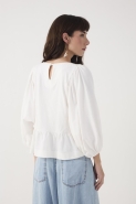 BATA TELA BORDADO OFF WHITE