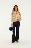CALCA JEANS FLARE COS TRANCADO