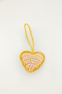 BAG CHARM DE PALHA CORACAO AM