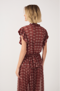BLUSA BABADOS TULE ESTAMPA CONCHARIO