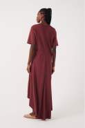 VESTIDO T-SHIRT BICOS MARROM ORIGEM