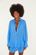 CAMISA MANGA LONGA AZUL