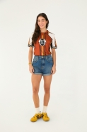 SHORT BARRA DOBRADA JEANS ESCURO