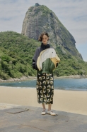 SAIA MIDI TULE TUCA TROPICAL MINI