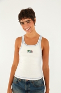 REGATA CONTRASTE RIO BORDADO OFF WHITE