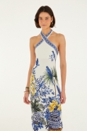 VESTIDO MIDI JARDIM ORIENTAL