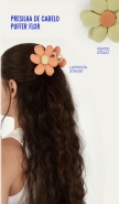 PRESILHA DE CABELO PUFFER FLOR LARANJA