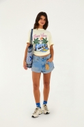 SHORT BARRA DOBRADA JEANS CLARO