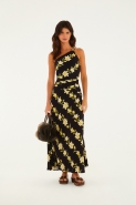 VESTIDO LONGO OMBRO SO LISTRA NANA