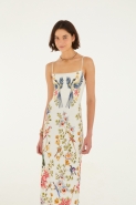VESTIDO MIDI VOO EM FLOR