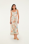 VESTIDO MIDI OSTRA TROPICAL