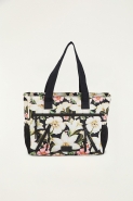 TOTE MARAVILHA FLORAL FLORA PRETO