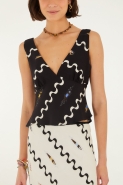 BLUSA DECOTE V NADADORAS